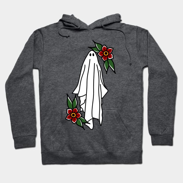 American Traditional Ghost Hoodie by Jessimk